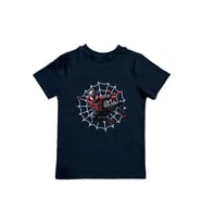 Spiderman baskılı örümcek adam pamuklu penye kumaş yazlık çocuk tişört (Siyah)