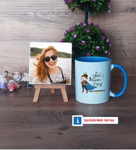 Kadın Öğretmene Hediye Fotoğraflı Dekoratif Taş, Kupa Bardak Beyaz Hediye (Model 4)