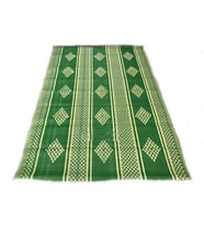 Plastik Hasır Kilim Çift Taraflı Piknik Plaj Hasırı (Yeşil)