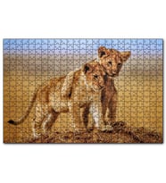 Cakapuzzle Kardeşlik Başkadır Yavru Aslanlar  Puzzle Yapboz MDF (Ahşap) (255 Parça)
