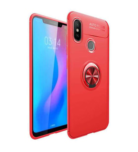 Xiaomi Mi 6X Kılıf Yüzüklü Magnetli Ravel Case (Kırmızı)