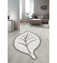 Dijital Baskılı Kaymaz Taban Yıkanabilir Lazer Kesim Salon Halısı Yolluk NLZR-SD-486 (Vizon)