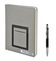KANGURULU TARİHSİZ DEFTER - AJANDA  İSME ÖZEL KALEM HEDİYELİ (Gri)