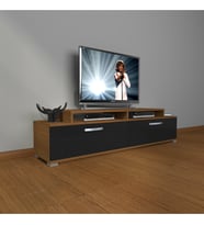 Decoraktiv Ekoflex 4 Slm Tv Ünitesi Tv Sehpası (Siyah - Ceviz)