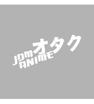 JDM Anime Araba Sticker siyah 17x9 CM (Beyaz)