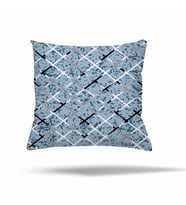 Patchwork Çiçek Desen Etnik Gizli Fermuarlı Yastık Kılıfı Kırlent Kılıfı Koltuk Yastık Kılıfı  (Mavi)