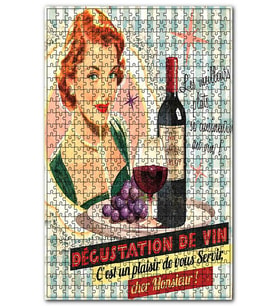 Cakapuzzle Şarap Tadımı Yarışması Görseli Puzzle Yapboz MDF (Ahşap) (255 Parça)