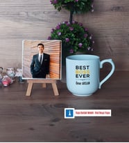Patrona Hediye Fotoğraflı Dekoratif Taş, Kupa Bardak Beyaz Hediye (Model 5)