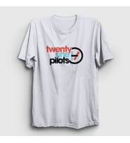 Presmono Unisex Sarı Twenty One Pilots T-Shirt 120661tt (Beyaz)