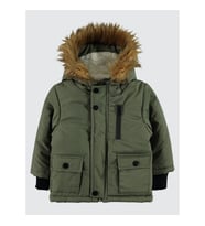 Civil Baby Erkek Bebek Kapüşonlu Mont 6-18 Ay Haki (Haki)