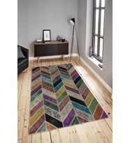 Dijital Baskılı Yıkanabilir Kaymaz Modern Renkli Salon Halısı Mutfak Halısı Yolluk ND-HY-1118 (Çok Renkli)