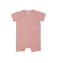 Omzu Çıtçıtlı Basic Kısa Tulum (Pembe)