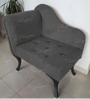 Yeni Model Tekli Köşe Koltuğu Josefin Bench Siyah Ayak (Antrasit)