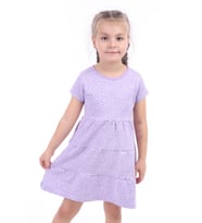 Toontoy Kız Çocuk Baskılı Elbise (Lila)