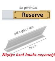 REZERVE  MASA ÜZERİ UYARI LEVHASI (Gold)
