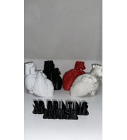 Plastik Anatomik Kalp Vazo Romantik Hediye 15cm (Beyaz)