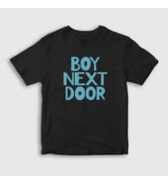 Presmono Unisex Çocuk Beyaz Logo K Pop Boynextdoor T-Shirt 490918tt (Siyah)