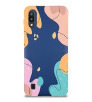 PrintiFy Samsung Galaxy M10 Uyumlu Lansman Kılıf Karışık Renkler Tasarımlı İçi Kadife Kapak (Lacivert)