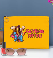 BK Gift Kişiye Özel İsimli-3 Astarlı Portföy Çanta 30x21cm(12 Renk Seçeneği), Baskılı El Çantası, Organizer Çanta (Sarı)