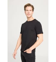 Wrangler Erkek Basic Logo Regular Fit Bisiklet Yaka Pamuklu Tişört - W241575 (Siyah)