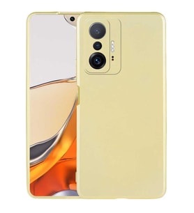Xiaomi Mi 11T Pro 5G Kılıf Kamera Çıkıntılı Soft Silikon (Gold)