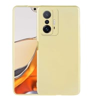 Xiaomi Mi 11T Pro 5G Kılıf Kamera Çıkıntılı Soft Silikon (Gold)