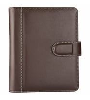 Organizer Ajanda Kılıflı A5 4 Halkalı 15x21 4 Delikli Tarihli Çizgili Blok Rainbow Vegan 19,5x23 cm (KAHVE)