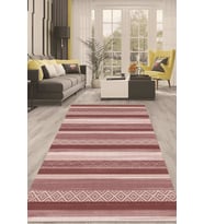 Dijital Kaymaz Taban Yıkanabilir Modern Renkli Salon Halısı Mutfak Halısı Yolluk ND-HT-1002 (Bordo)
