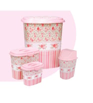 Çerisan 4 parça desenli çeyiz seti- lila (Pembe)