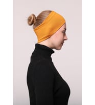 Kadın Penye Dikişsiz Tesettür Bandana Bone Spor Saç Bandı (Hardal)
