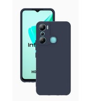 Infinix Hot 20i Kılıf Kamera Korumalı Silikon Rubber Arka Kapak (Lacivert)
