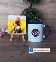 Love Yourself Fotoğraflı Dekoratif Taş, Kupa Bardak Beyaz Hediye (Model 3)