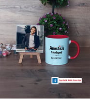 Anestezi Teknisyeni Fotoğraflı Dekoratif Taş, Kupa Bardak Beyaz Hediye (Model 2)