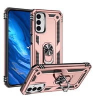 Samsung Galaxy M23 Kılıf Yüzüklü Standli Tank Kapak (Pembe)