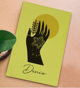 BK Gift Kişiye Özel İsimli Sert Kapaklı Sarı Defter, Arkadaşa Hediye, Yeni İş Hediyesi, Anı Defteri, Doğum Günü Hediyesi (Model 4)