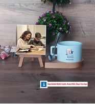 Matematik Öğretmeni Fotoğraflı Dekoratif Taş, Kupa Bardak Beyaz HediyeÖğretmenler Günü Hediyesi (Model 8)