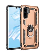 Microsonic Huawei P30 Pro Kılıf Military Ring Holder (Gold)