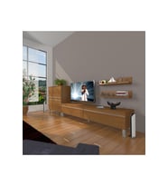 Decoraktiv Eko On Mdf Std Krom Ayaklı Tv Ünitesi Tv Sehpası (Ceviz)