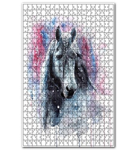 Cakapuzzle Eski Yelesi Örgülü At Figürü Görseli Puzzle Yapboz MDF (Ahşap) (500 Parça)