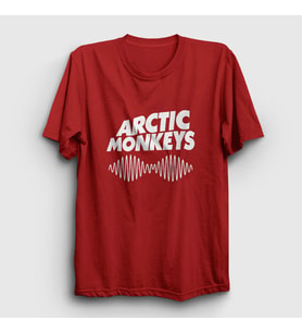 Presmono Unisex Sarı Cover Arctic Monkeys T-Shirt 12743tt (Kırmızı)