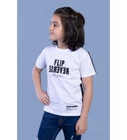 Toontoy Erkek Çocuk İki Renkli Baskılı Tişört (Beyaz)