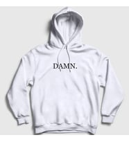 Presmono Unisex Gri Damn Kapüşonlu Sweatshirt 398157tt (Beyaz)