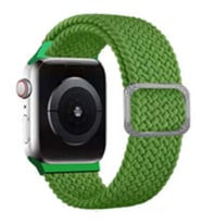 Apple Watch 10/11 42mm-38/40/41mm Kordon Örgü Kordon Örgü Tokalı Band 2/3/4/5/6/ (Yeşil)