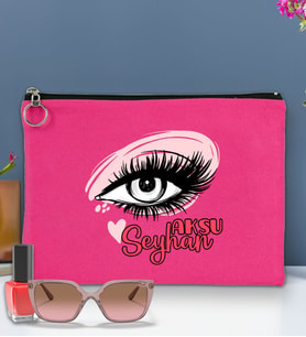 BK Gift Kişiye Özel İsimli-5 Astarlı Portföy Çanta 30x21cm(12 Renk Seçeneği), Baskılı El Çantası, Organizer Çanta (Fuşya)