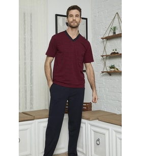 KLY 7557 Erkek V Yaka Pijama Takım