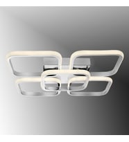 TT302-4+1-KR KARE TT Aydınlatma Krom Kaplama Plofonyer 5 li Led Avize (Çok Renkli)