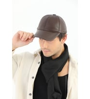 Hakiki Deri Unisex Ayarlanır Şapka (Taba)