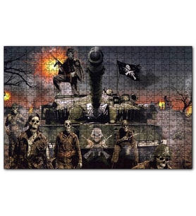 Cakapuzzle Ölüler Ordusu Tank Taburu  Puzzle Yapboz MDF (Ahşap) (255 Parça)