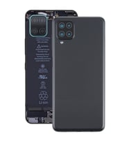Samsung Galaxy A12 Uyumlu Arka Pil Batarya Kapağı SM-A125F (Siyah)