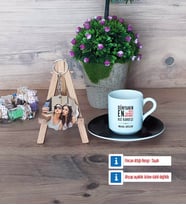Kız Kardeş Türk Kahvesi Fincanı Ahşap Altlıklı ve Fotoğraflı Ahşap Anahtarlık Hediye (Model 7)